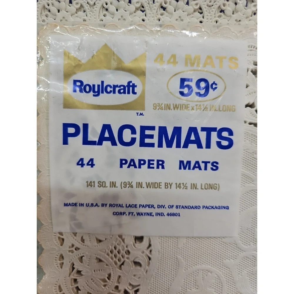 Vtg Lace Paper Doilies & Placemats, Open Packs, White, Read Description